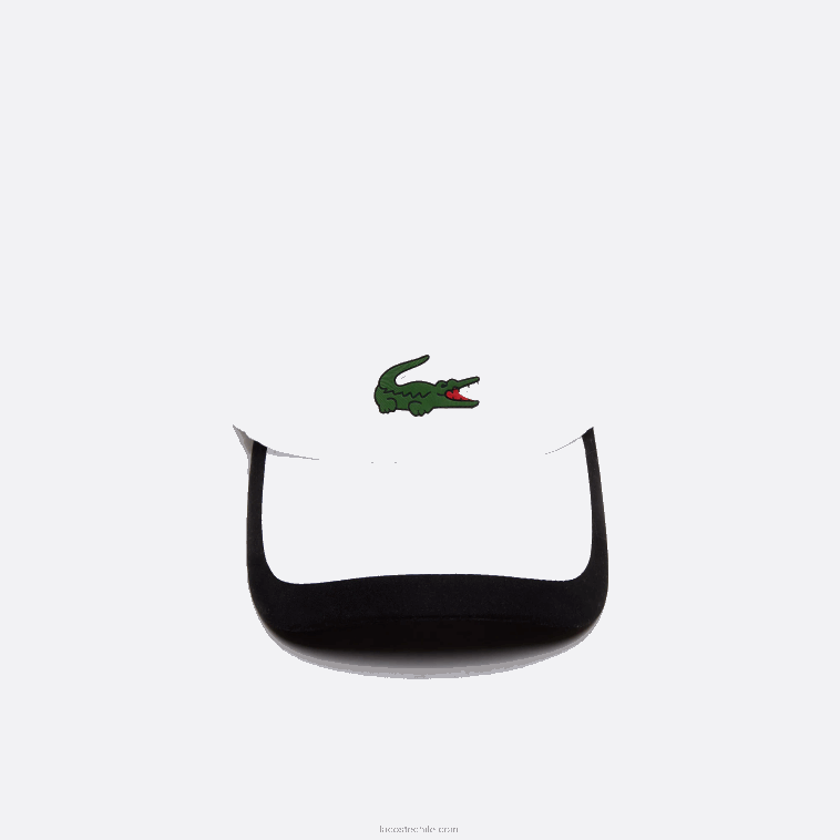 hombres Lacoste blanco negro au8 gorra deportiva ligera con borde en contraste N6XZ21930