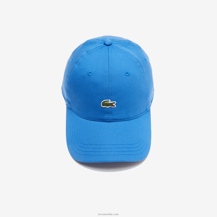 hombres Lacoste kxb azul gorra de sarga de algodón orgánico N6XZ22148