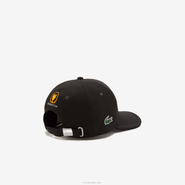 hombres Lacoste negro 031 gorra sport de tafetán stretch presidents cup N6XZ22334
