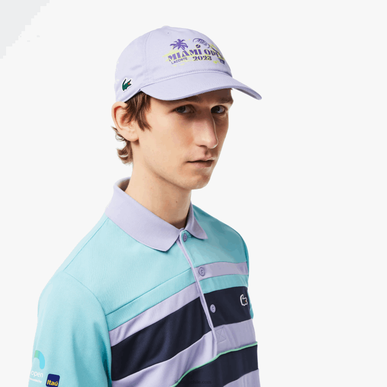 hombres Lacoste púrpura 3k0 gorra de sarga sport miami open edition N6XZ22173