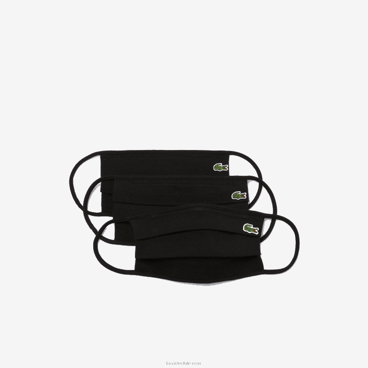 hombres Lacoste negro 031 l.12.12 máscaras faciales paquete de 3 N6XZ22262 hombres Lacoste negro 031 l.12.12 máscaras faciales paquete de 3 N6XZ22262
