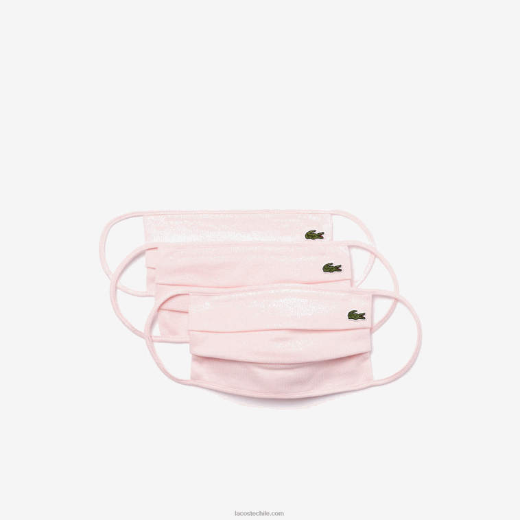 hombres Lacoste rosa claro t03 l.12.12 máscaras faciales paquete de 3 N6XZ22280