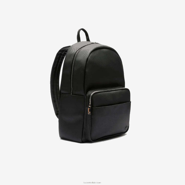 hombres Lacoste negro 000 mochila clásica de petit piqué N6XZ22031