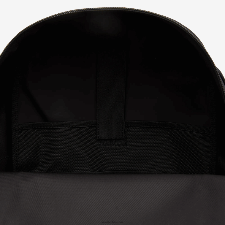 hombres Lacoste negro lima k68 mochila repelente al agua con cordones elásticos N6XZ22085