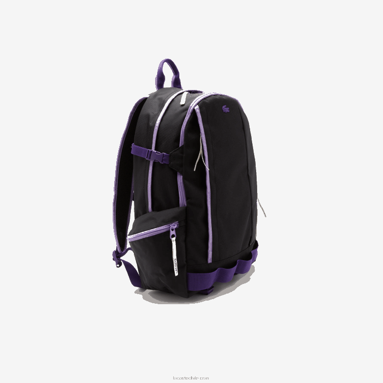 hombres Lacoste noir samui neva farine k96 mochila con diseño colour block y bolsillo con cremallera N6XZ22100