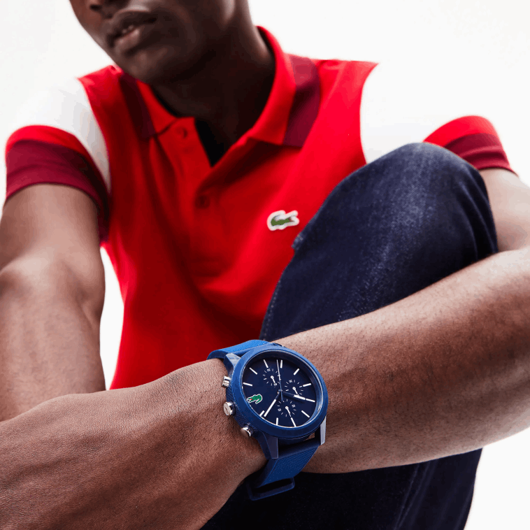 hombres Lacoste azul 000 Reloj cronógrafo 12.12 con correa de silicona azul N6XZ22329 hombres Lacoste azul 000 Reloj cronógrafo 12.12 con correa de silicona azul N6XZ22329