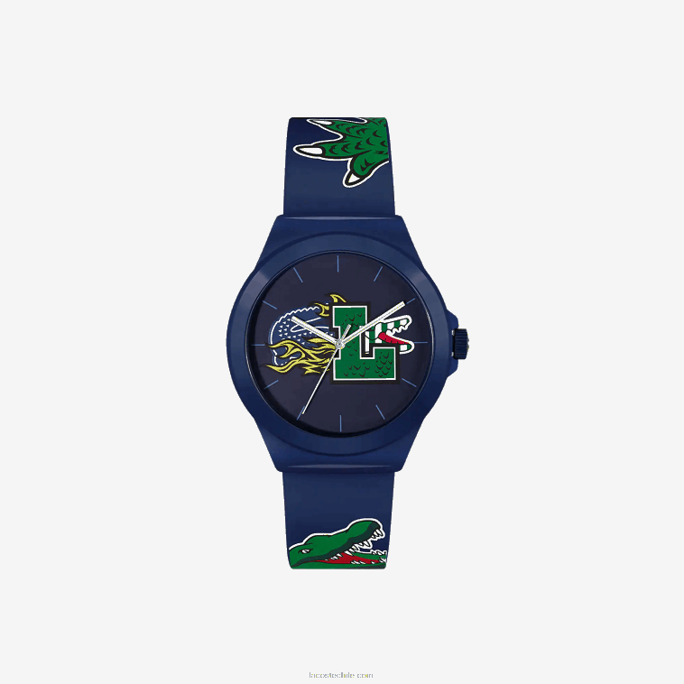 hombres Lacoste azul 000 reloj neocroc correa silicona azul N6XZ22207