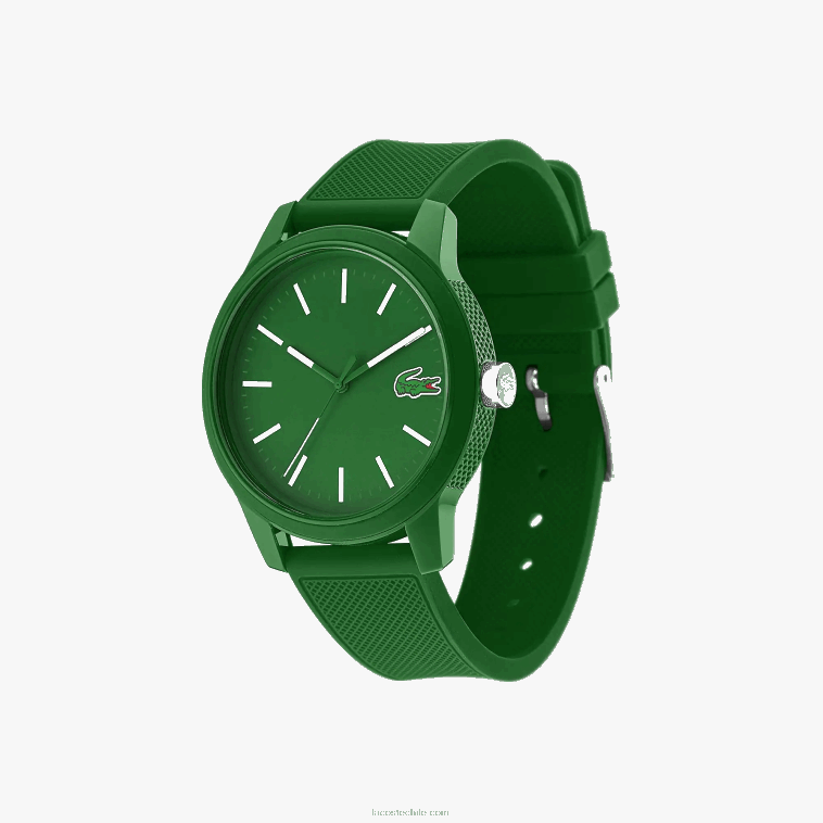 hombres Lacoste verde 000 correa de silicona verde reloj 12.12 N6XZ22256