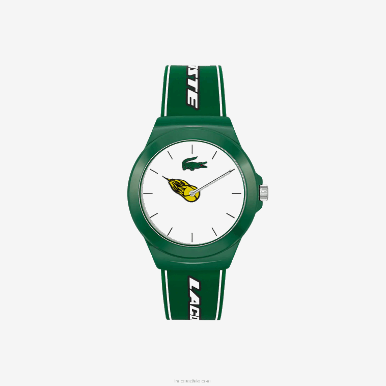 hombres Lacoste verde 000 reloj correa de silicona verde neocroc N6XZ22206