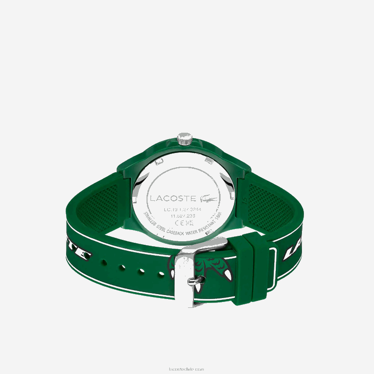 hombres Lacoste verde 000 reloj correa de silicona verde neocroc N6XZ22206