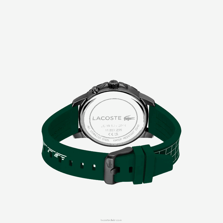 hombres Lacoste verde 000 reloj de silicona verde multifuncional de resistencia N6XZ22210