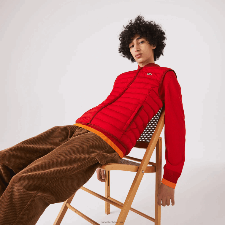 hombres Lacoste rojo 240 abrigo acolchado ligero y plegable resistente al agua N6XZ21288 hombres Lacoste rojo 240 abrigo acolchado ligero y plegable resistente al agua N6XZ21288