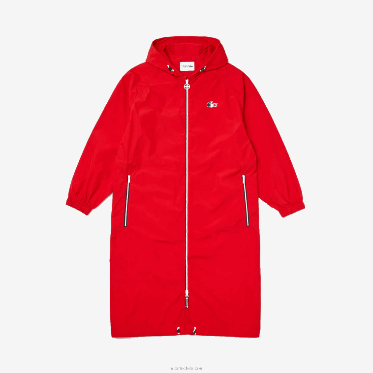 hombres Lacoste rojo blanco azul marino yy2 gabardina plegable sport edición espíritu deportivo francés N6XZ21295
