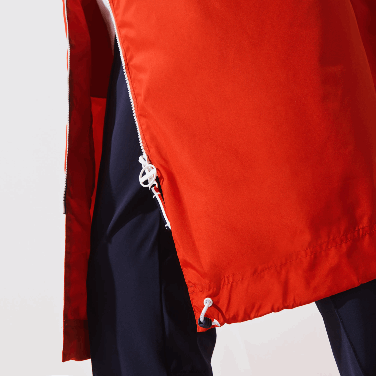 hombres Lacoste rojo blanco azul marino yy2 gabardina plegable sport edición espíritu deportivo francés N6XZ21295