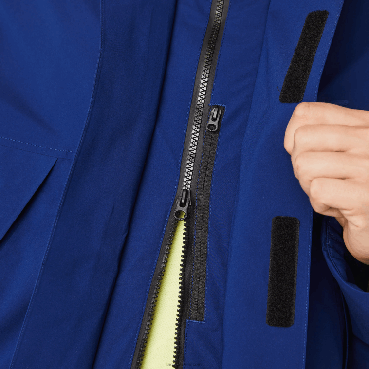 hombres Lacoste bdm azul parka acolchada resistente al agua N6XZ21308