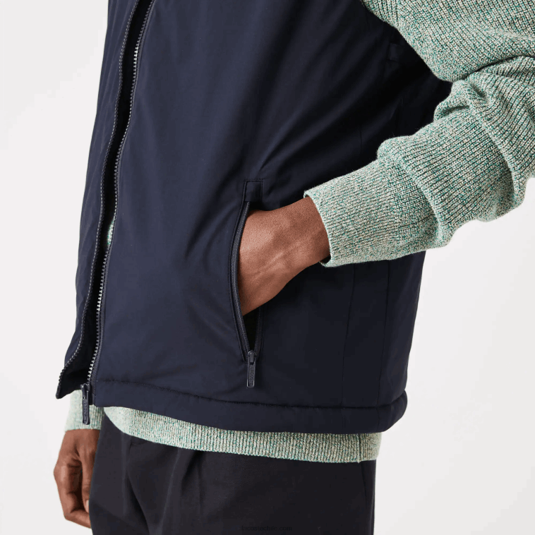 hombres Lacoste beige blanco a8m trinchera de cuadros 3 en 1 heritage N6XZ21290