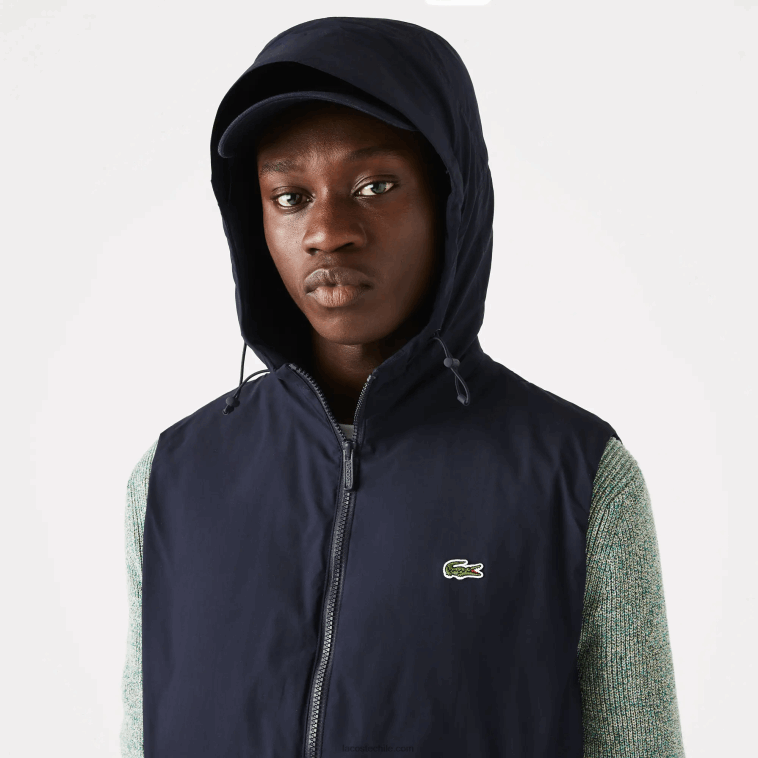 hombres Lacoste beige blanco a8m trinchera de cuadros 3 en 1 heritage N6XZ21290