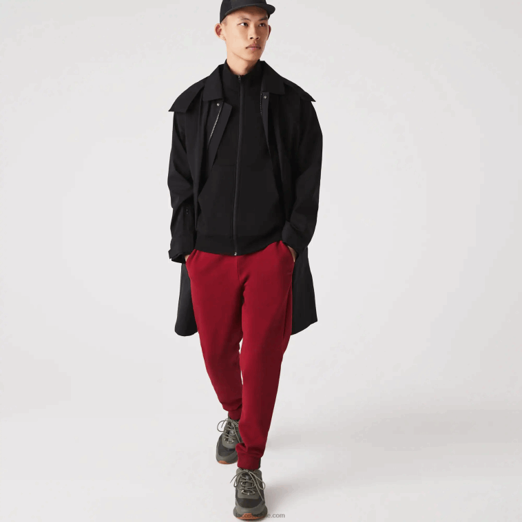 hombres Lacoste negro 031 parka resistente al agua hasta la rodilla con capucha removible N6XZ21273