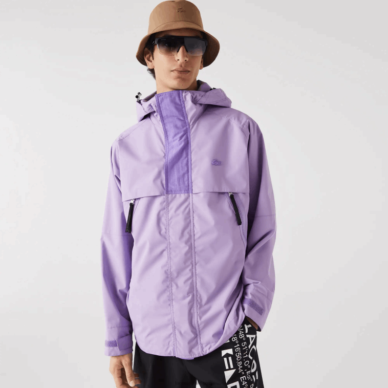 hombres Lacoste púrpura gfu parka repelente al agua N6XZ21256 hombres Lacoste púrpura gfu parka repelente al agua N6XZ21256