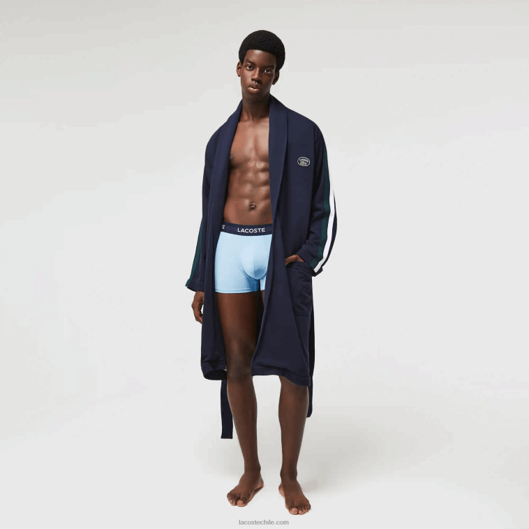 hombres Lacoste azul marino 166 bata de piqué de algodón con insignias texturizadas de inspiración deportiva N6XZ21401 hombres Lacoste azul marino 166 bata de piqué de algodón con insignias texturizadas de inspiración deportiva N6XZ21401