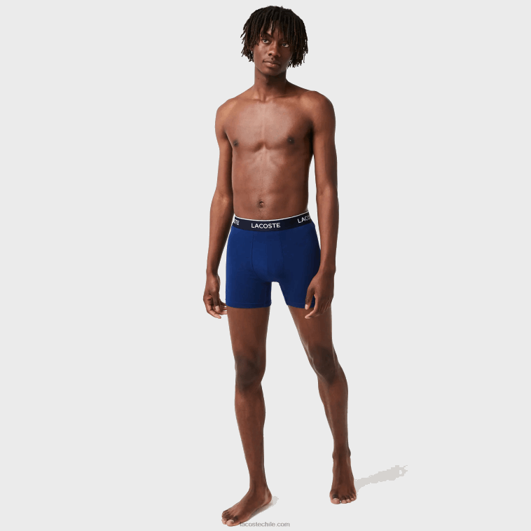 hombres Lacoste azul marino rojo azul marino w64 Pack de 3 calzoncillos bóxer largos de algodón elástico N6XZ21404 hombres Lacoste azul marino rojo azul marino w64 Pack de 3 calzoncillos bóxer largos de algodón elástico N6XZ21404