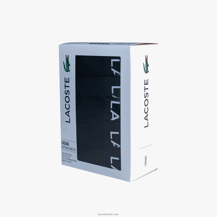 hombres Lacoste negro 031 Pack de 5 calzoncillos de algodón elástico N6XZ21412