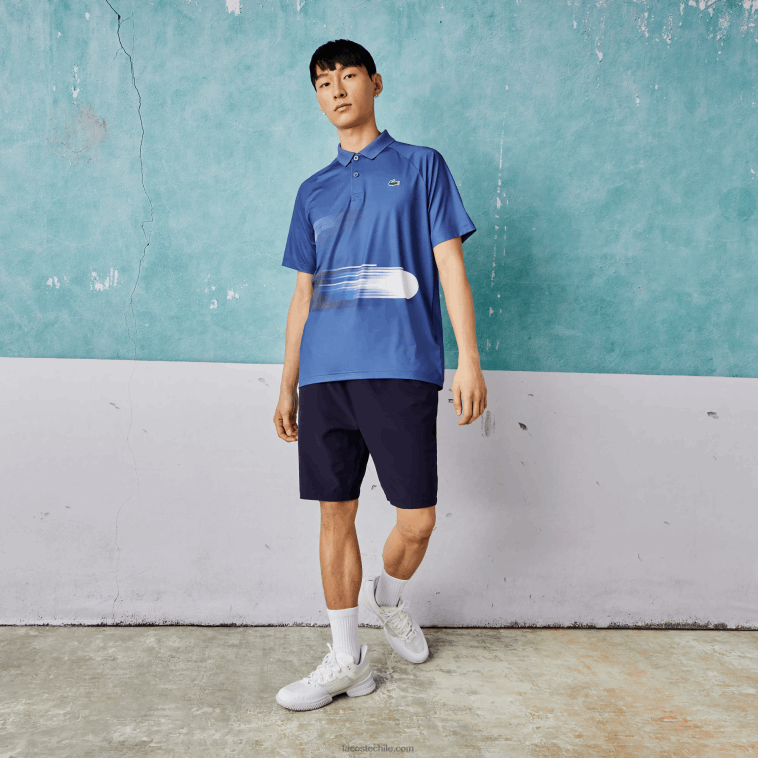 hombres Lacoste azul 78x shorts elásticos ligeros sport x novak djokovic N6XZ21532