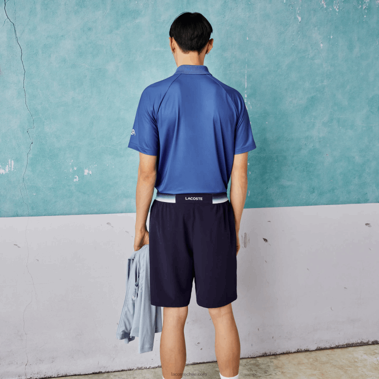 hombres Lacoste azul 78x shorts elásticos ligeros sport x novak djokovic N6XZ21532