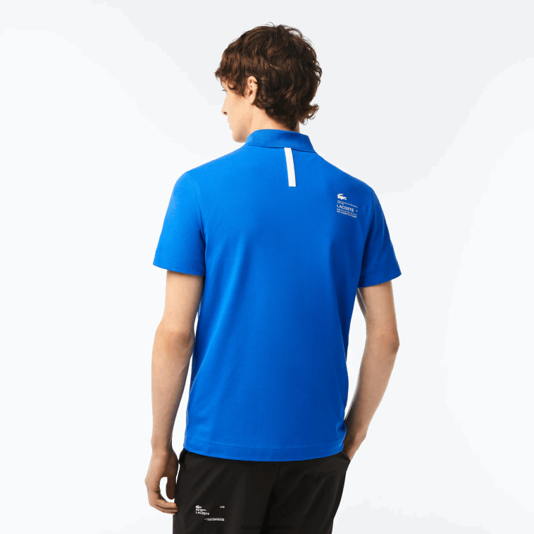 hombres Lacoste azul k1q polo de piqué de corte regular con logo N6XZ2625