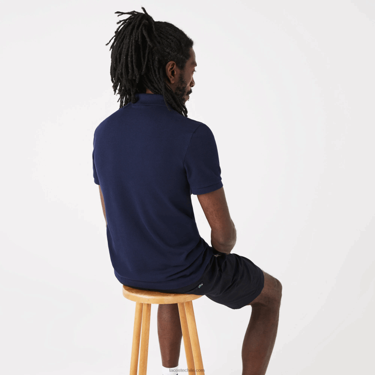 hombres Lacoste azul marino 166 Polo slim fit de petit piqué elástico N6XZ2563