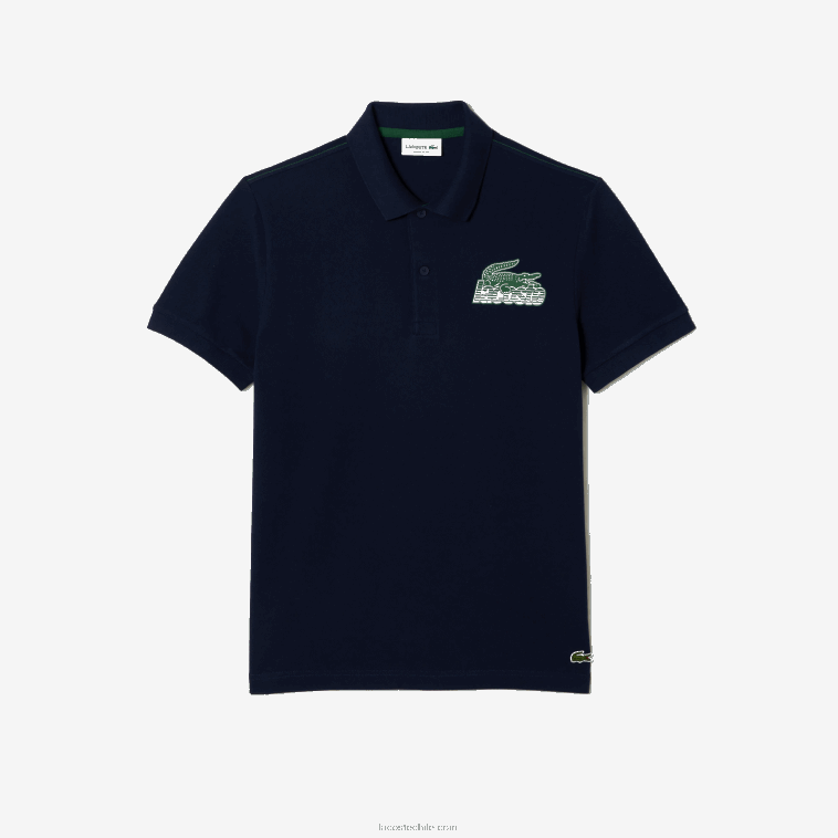 hombres Lacoste azul marino 166 polo de minipiqué de algodón N6XZ2100 hombres Lacoste azul marino 166 polo de minipiqué de algodón N6XZ2100