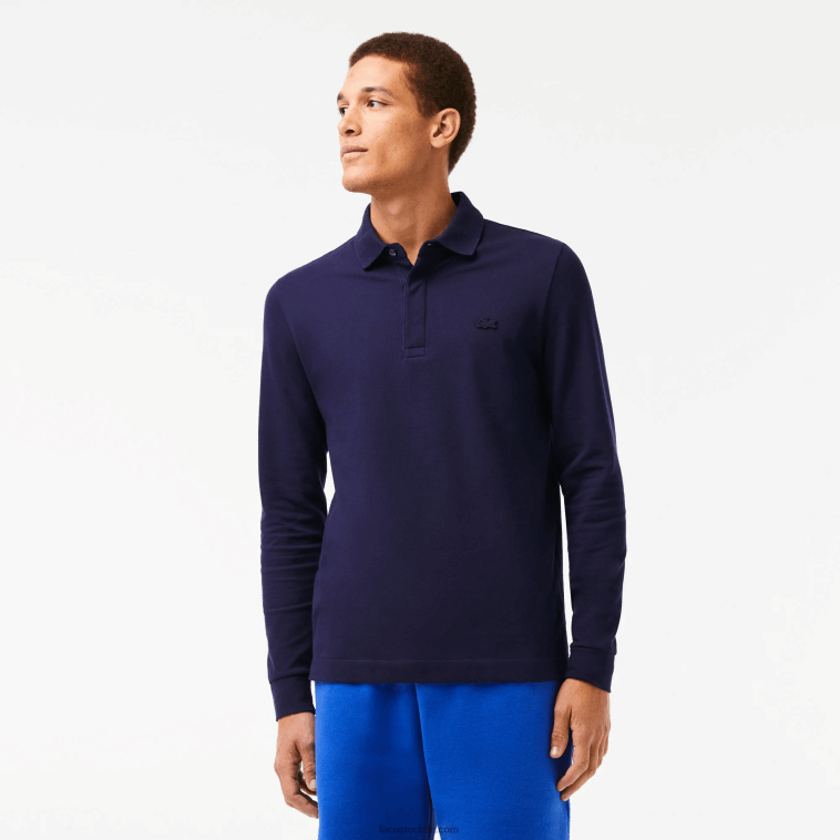 hombres Lacoste azul marino 166 polo de piqué de algodón elástico de manga larga smart paris N6XZ2665 hombres Lacoste azul marino 166 polo de piqué de algodón elástico de manga larga smart paris N6XZ2665
