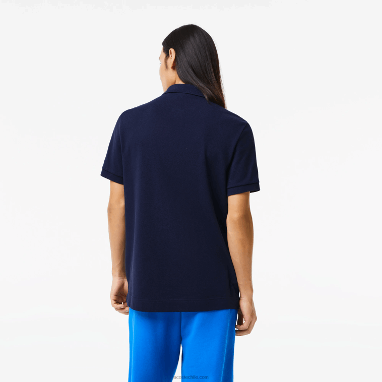 hombres Lacoste azul marino 166 polo de piqué de algodón orgánico N6XZ2573
