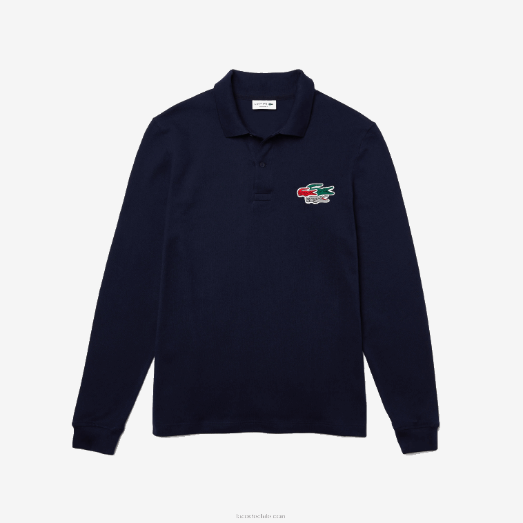 hombres Lacoste azul marino 166 polo regular fit de algodón orgánico N6XZ2917