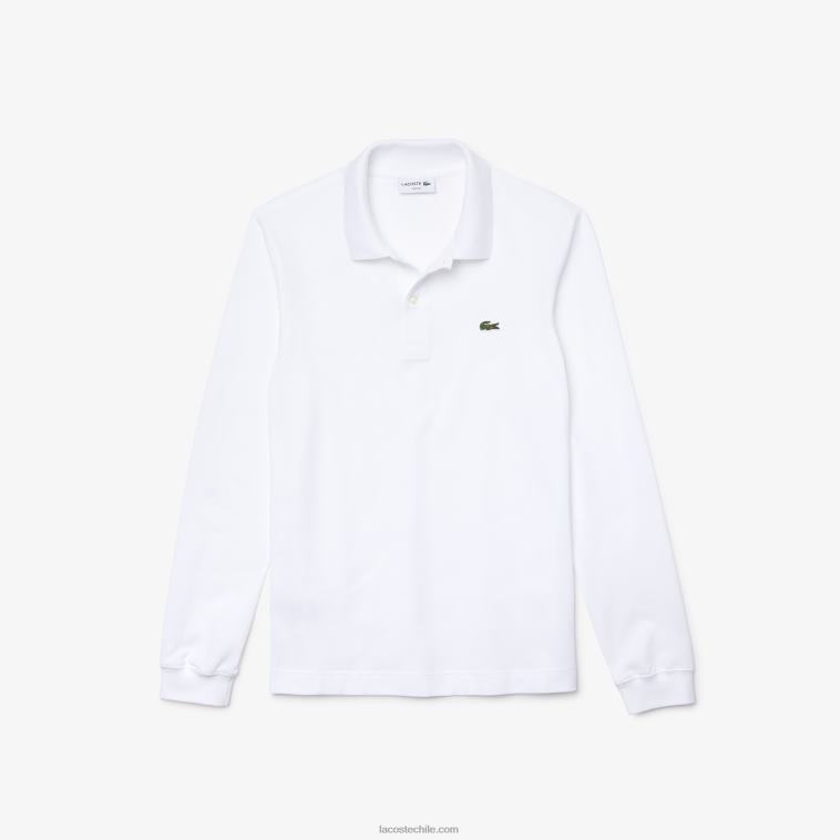 hombres Lacoste blanco 001 Polo slim fit de petit piqué N6XZ2686