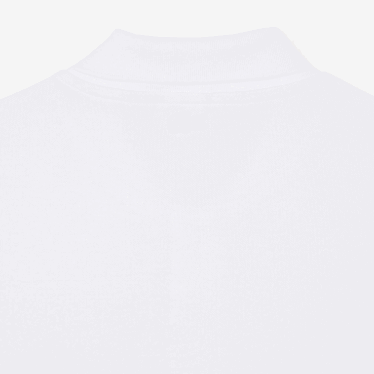 hombres Lacoste blanco 001 polo con solapa en contraste y placa de cocodrilo N6XZ2635
