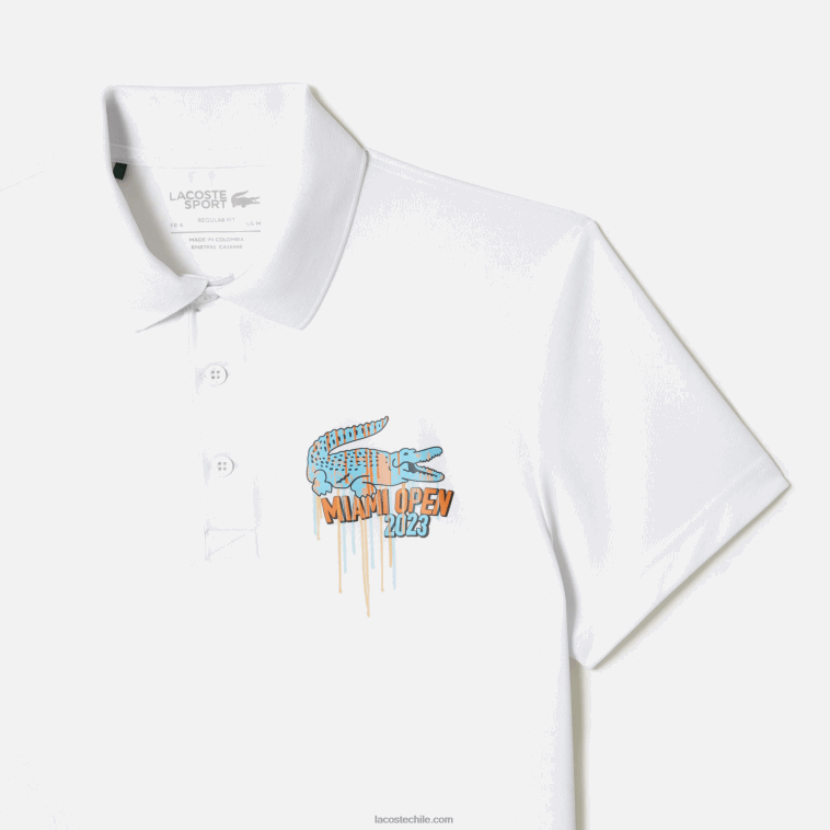 hombres Lacoste blanco 001 sport miami polo de piqué edición abierta N6XZ2205