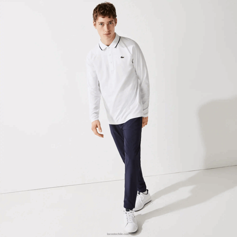hombres Lacoste blanco azul marino 522 polo de golf deportivo transpirable N6XZ2847