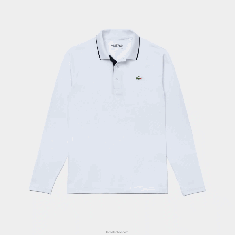 hombres Lacoste blanco azul marino 522 polo de golf deportivo transpirable N6XZ2847