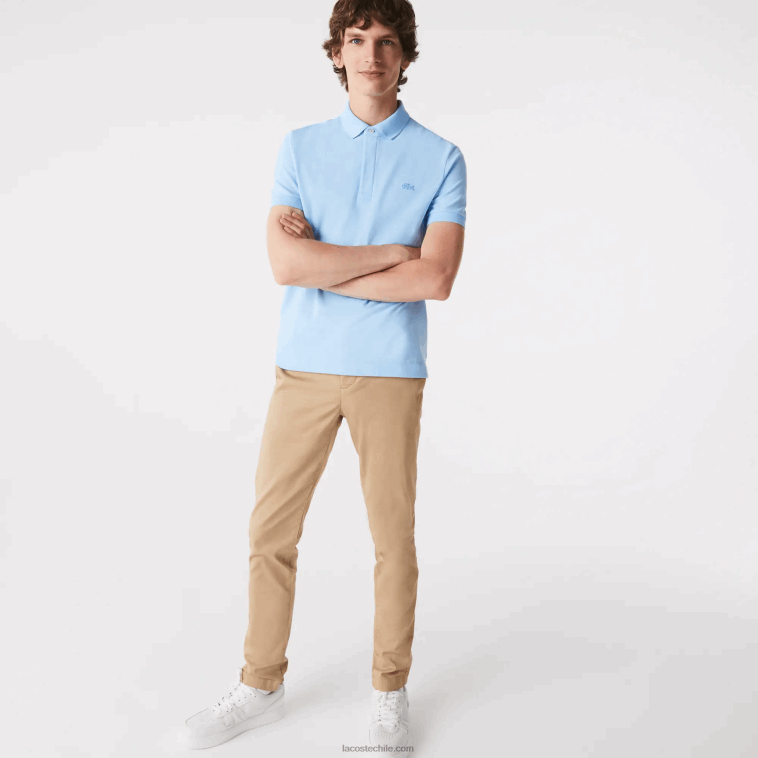 hombres Lacoste hbp azul polo de piqué de algodón elástico smart paris N6XZ2857
