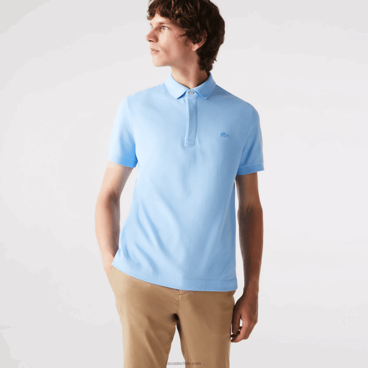 hombres Lacoste hbp azul polo de piqué de algodón elástico smart paris N6XZ2857