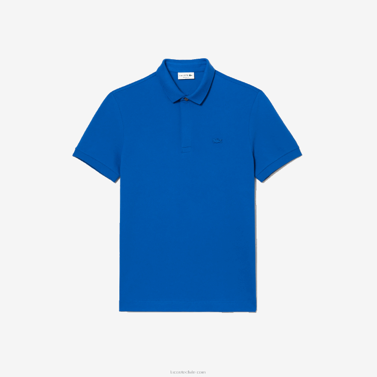 hombres Lacoste kxb azul polo de piqué de algodón elástico smart paris N6XZ278