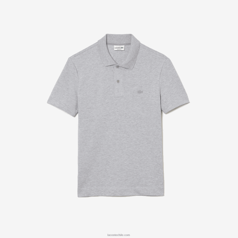 hombres Lacoste lomo gris cca polo de piqué de algodón transpirable de movimiento activo N6XZ2175
