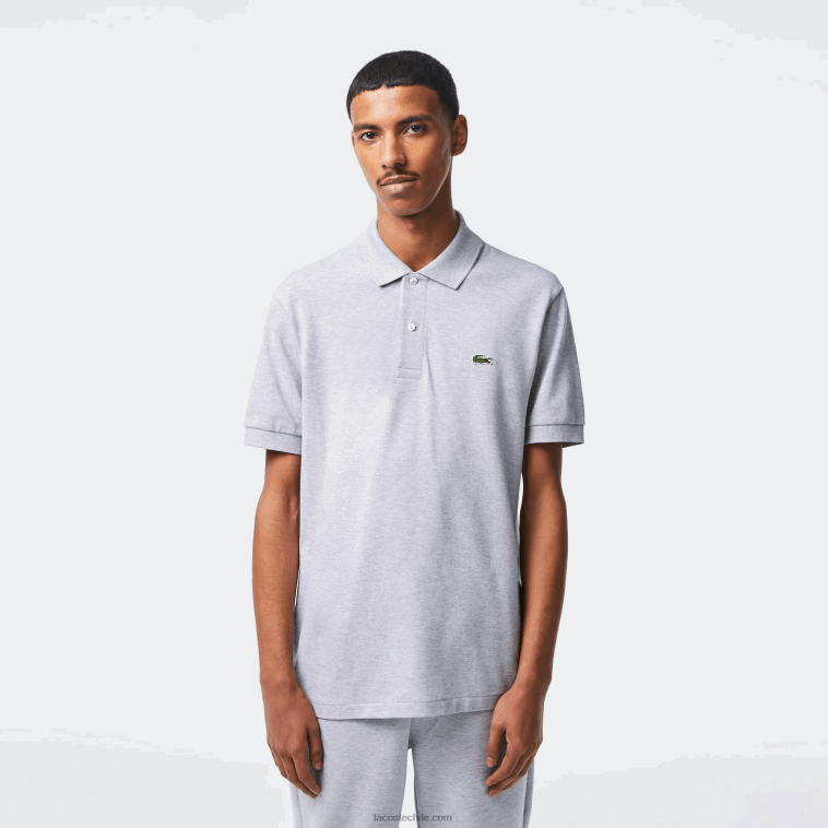hombres Lacoste lomo gris cca polo jaspeado original l.12.12 N6XZ2127