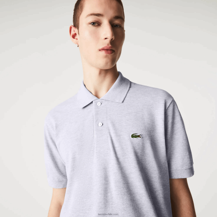 hombres Lacoste lomo gris cca polo jaspeado original l.12.12 N6XZ2127