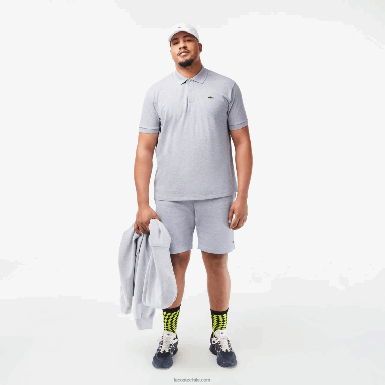 hombres Lacoste lomo gris cca polo jaspeado original l.12.12 N6XZ2127