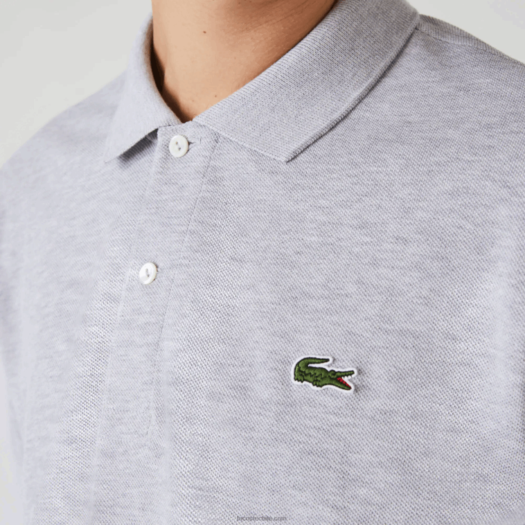 hombres Lacoste lomo gris cca polo jaspeado original l.12.12 N6XZ2127