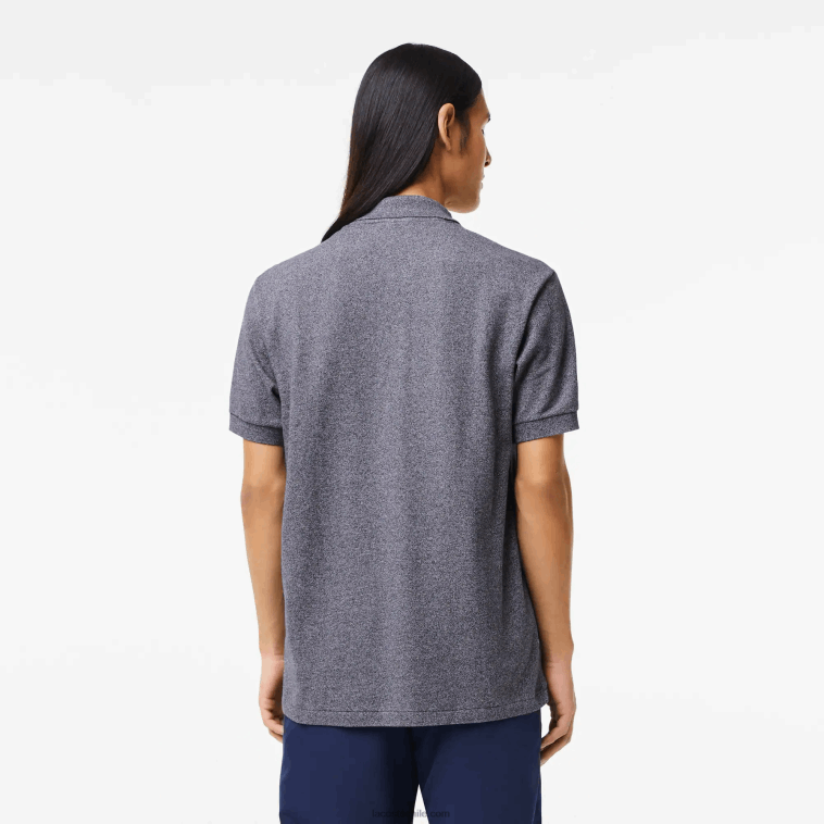 hombres Lacoste lomo gris e8g polo jaspeado original l.12.12 N6XZ2126