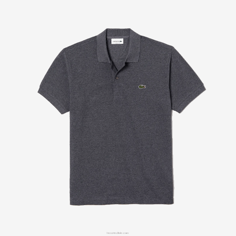 hombres Lacoste lomo gris e8g polo jaspeado original l.12.12 N6XZ2126