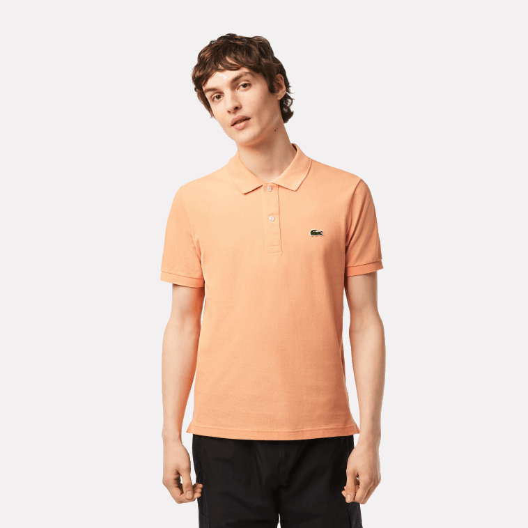 hombres Lacoste naranja claro heb polo original l.12.12 slim fit N6XZ2157